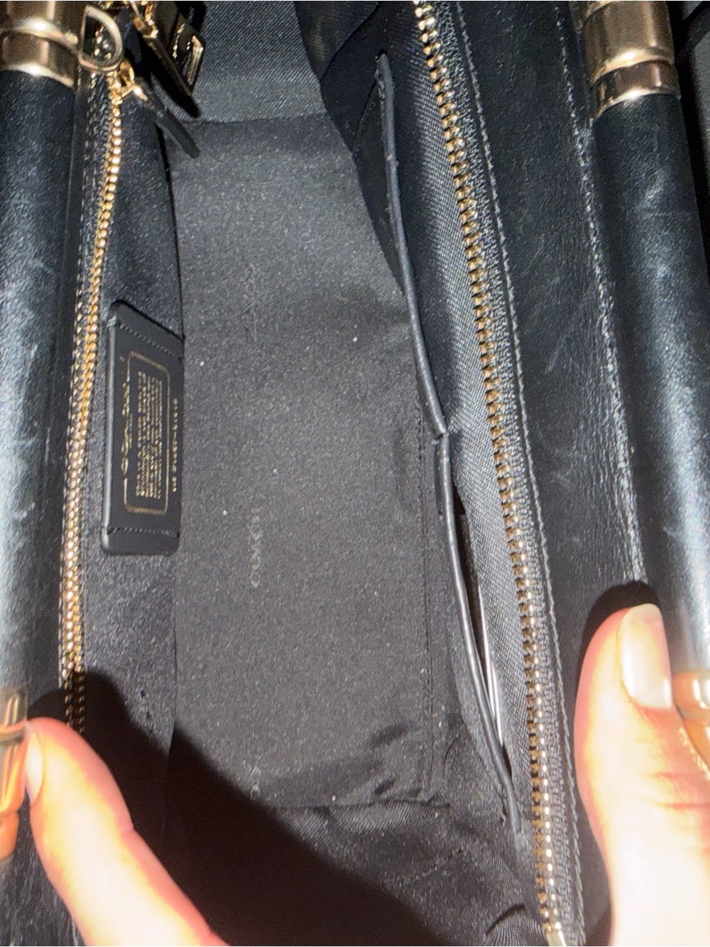 Coach Grace 20 Black Leather Bag - Picture 6 of 9
